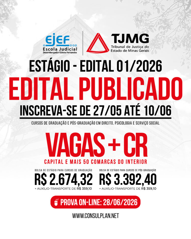 Seleção Pública de Estagiários, Graduação e Pós-graduação – Edital 01/2026